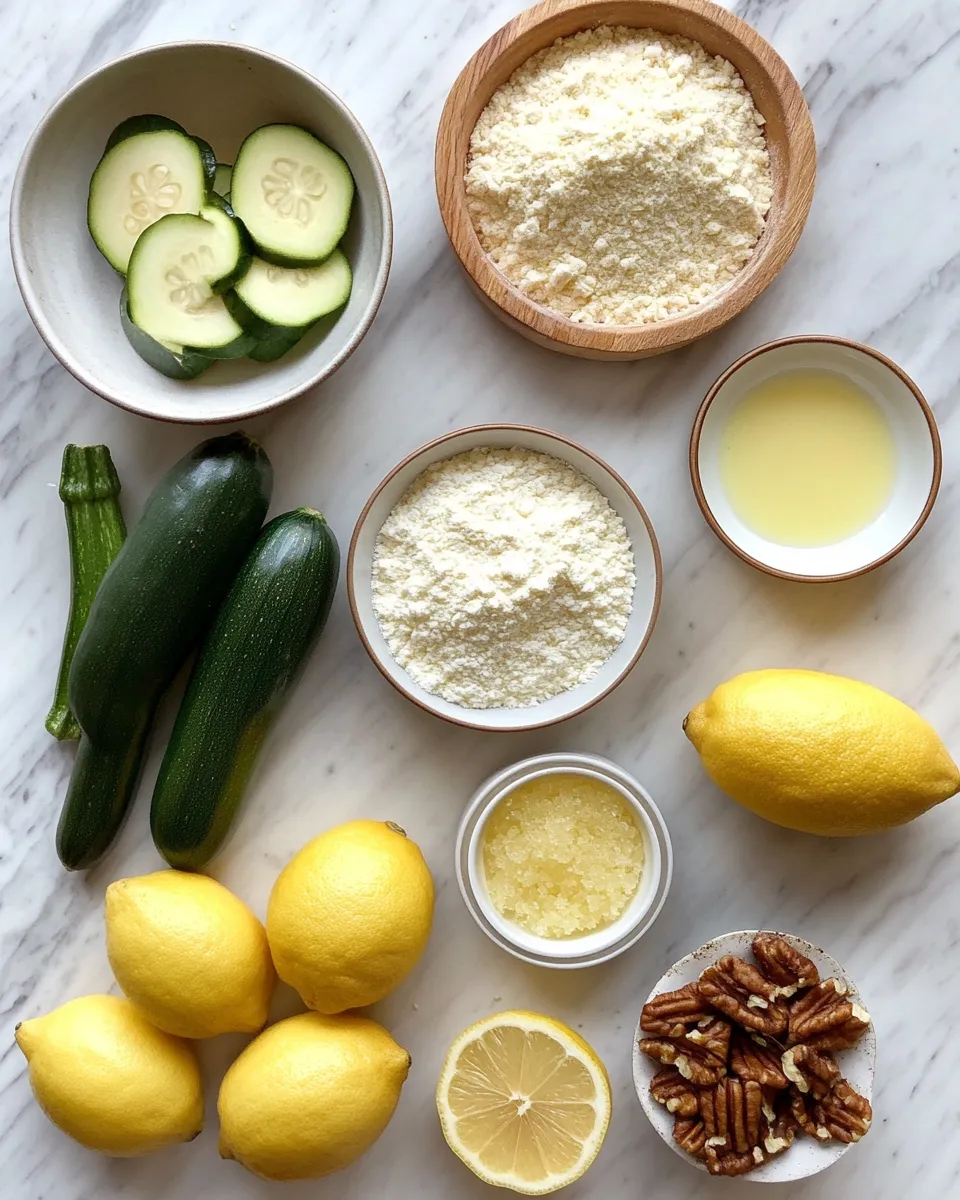 Ingredients for Zesty Delight: The Pioneer Woman's Irresistible Lemon Zucchini Bread Recipe