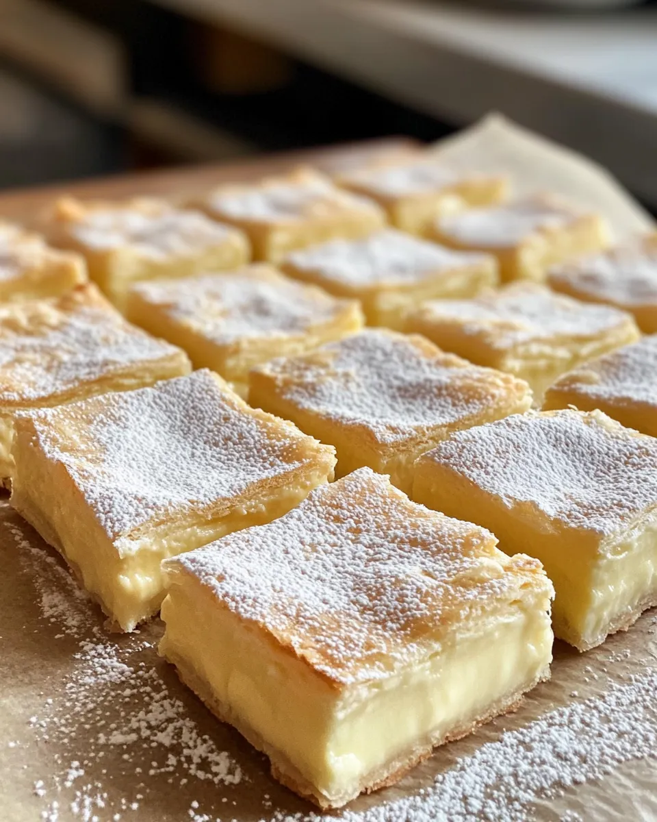 Ingredients for Decadent Delight: Puff Pastry Vanilla Custard Cream Squares You Can't Resist
