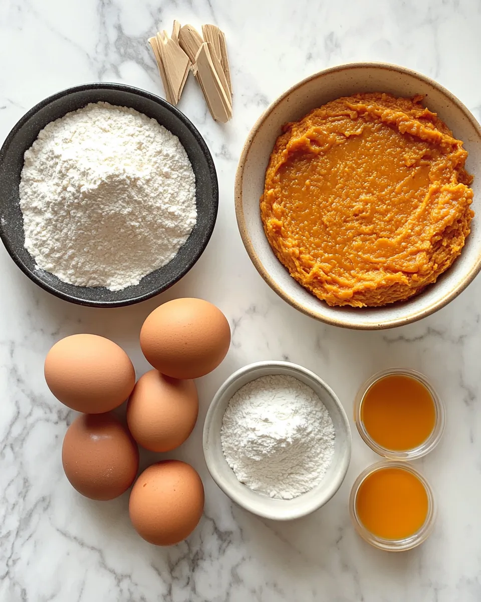 Ingredients for Irresistibly Moist Pumpkin Cake: A Fall Favorite You Can't Resist