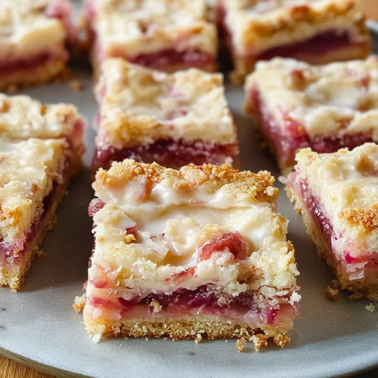 Photo of featured for Delight in Every Bite: Irresistible Rhubarb Custard Bars