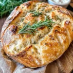 Photo of featured for Heavenly Rustic No-Knead Rosemary Garlic Bread: A Simple Delight for Your Table