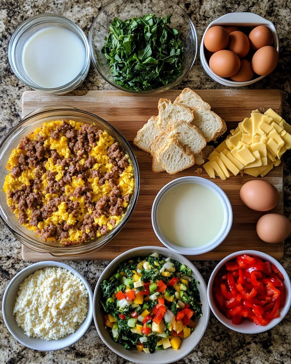 Ingredients for Savor the Flavor: Irresistible Sausage and Egg Casserole Delight