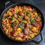 Photo of featured for One-Pan Wonders: Savory Sausage and Rice Skillet Delight