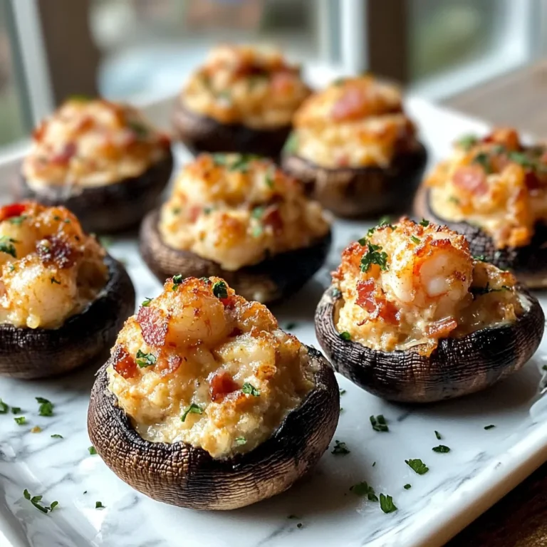 Photo of featured for Decadent Delights: Shrimp and Crab Bacon-Stuffed Mushrooms That Wow
