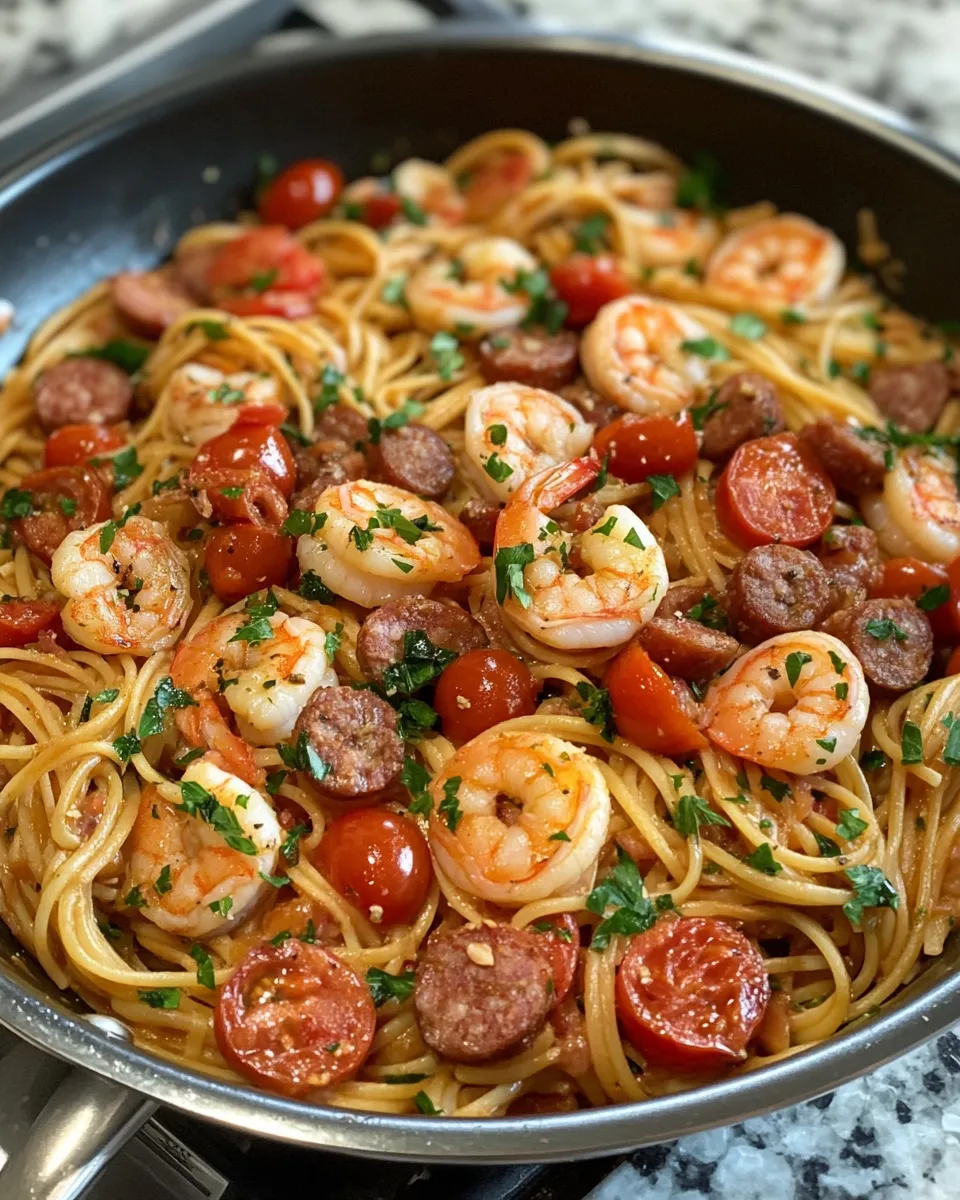 Ingredients for Savor the Flavor: Irresistible Shrimp and Sausage Pasta Delight
