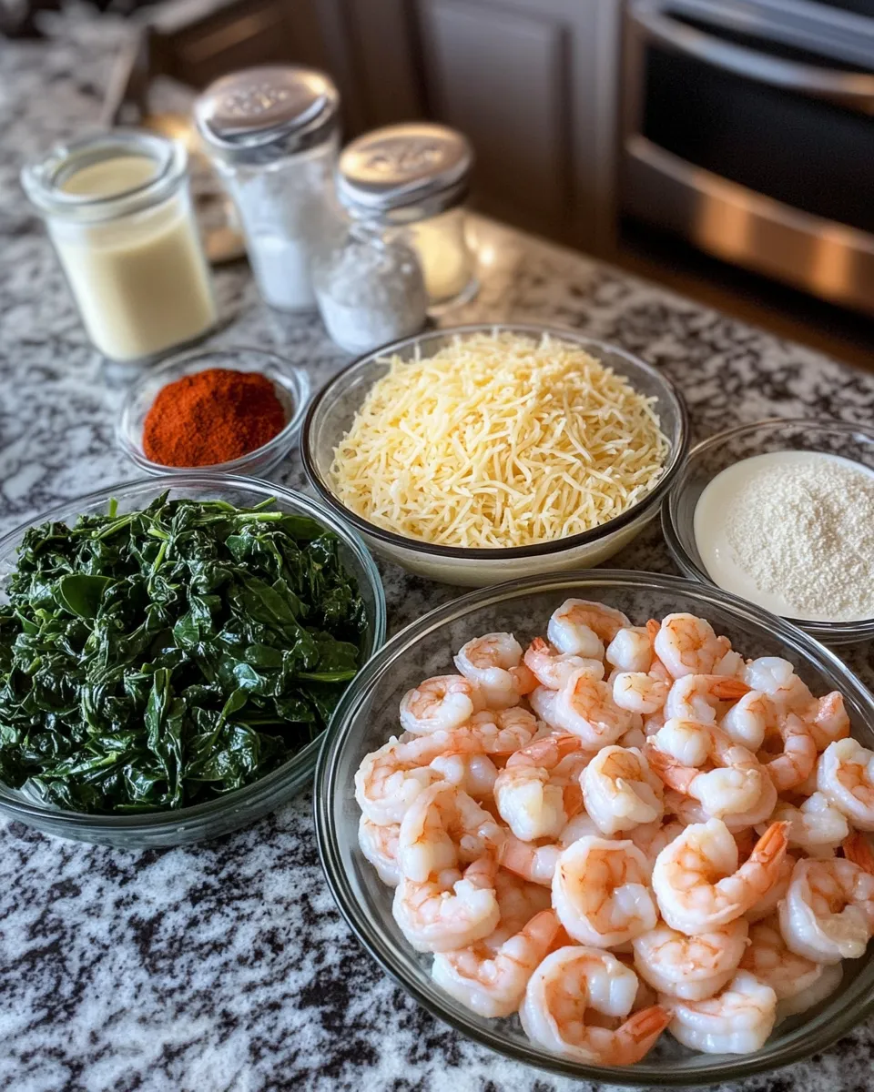 Ingredients for Savor the Sea: Delightful Shrimp and Spinach Casserole Recipe