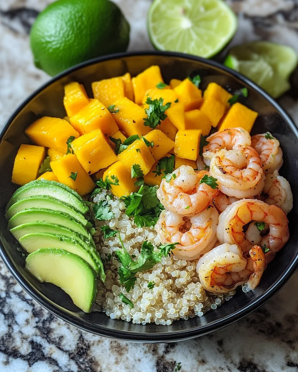 Ingredients for Dive into Deliciousness: Shrimp Avocado Mango Bowls That Will Brighten Your Day
