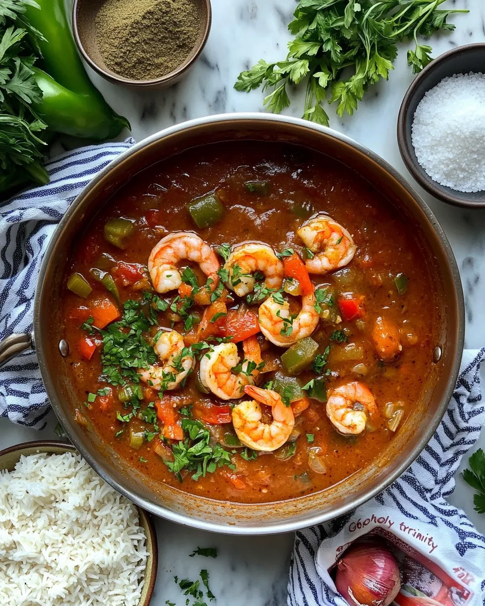 Ingredients for Savor the Soul of the South with Irresistible Shrimp Etouffee