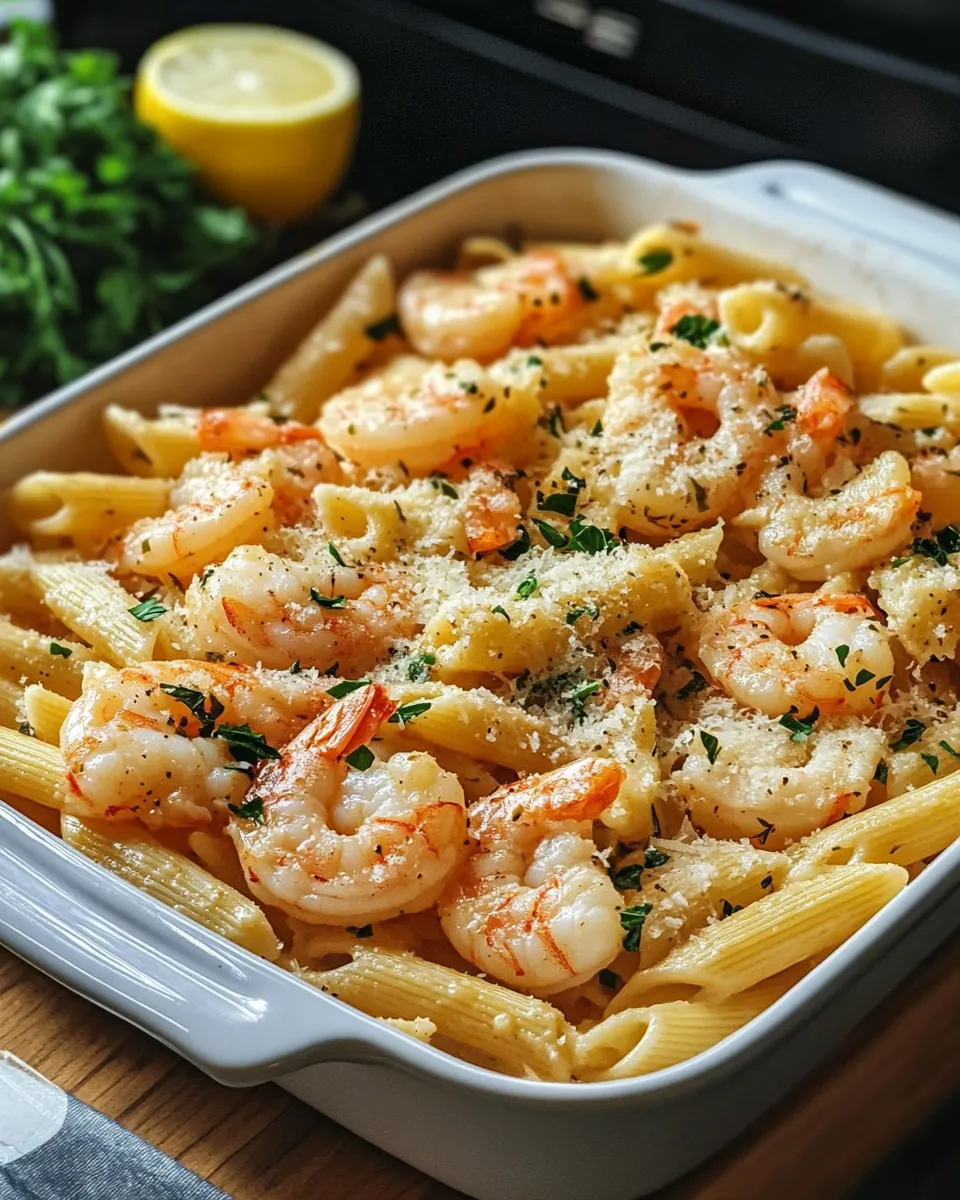 Ingredients for Irresistible Shrimp Scampi Pasta Bake: A Comfort Food Delight