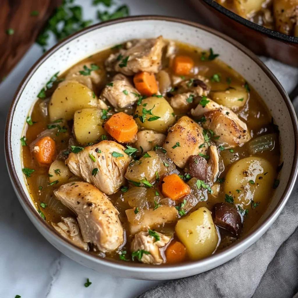 Photo of featured for Hearty Slow Cooker Chicken Stew for Cozy Nights