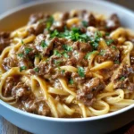 Photo of featured for Irresistibly Creamy Slow Cooker Garlic Beef Pasta: A Comfort Food Delight