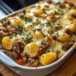 Photo of featured for Irresistibly Comforting Slow Cooker Steak and Cheddar Potato Casserole Delight