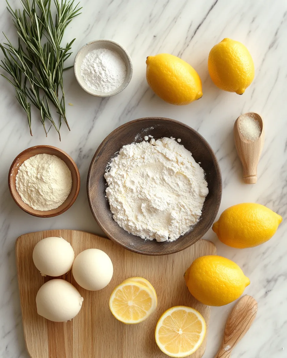 Ingredients for Zesty Delights: The Ultimate Soft & Chewy Lemon Cookies Recipe