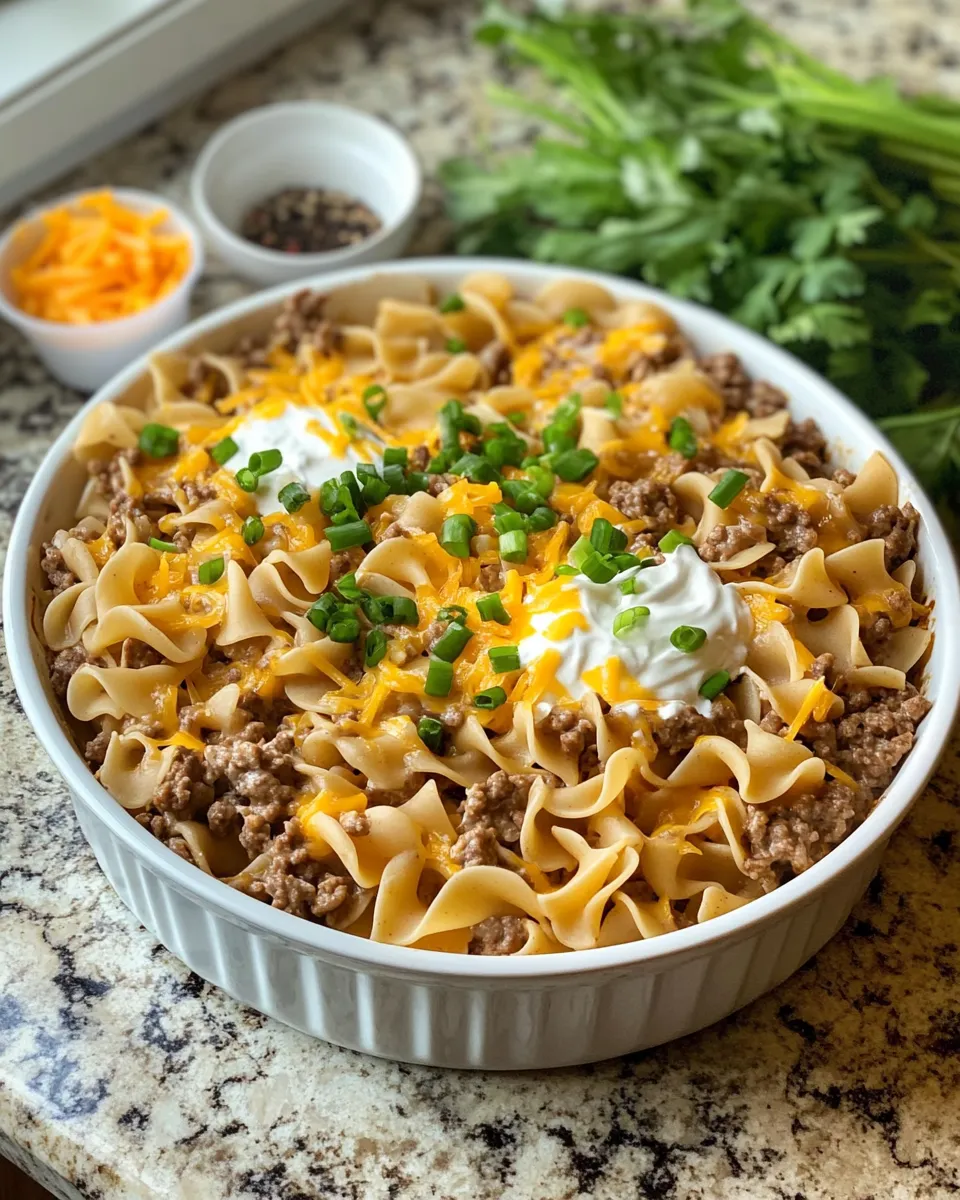 Ingredients for Creamy Comfort: Dive into Delicious Sour Cream Beef Noodle Casserole