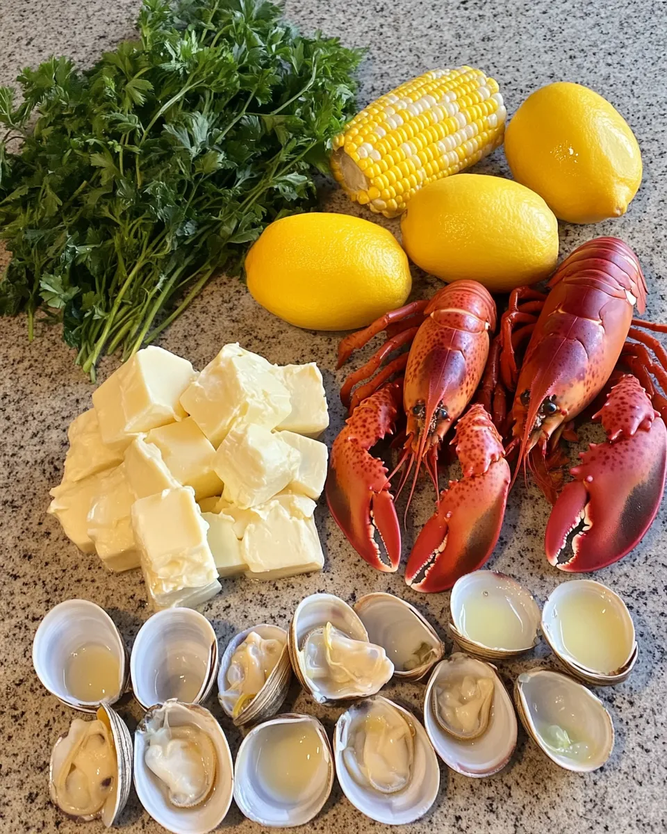Ingredients for Savor the Flavors of Summer with a Southern Style Lobster Clam Bake