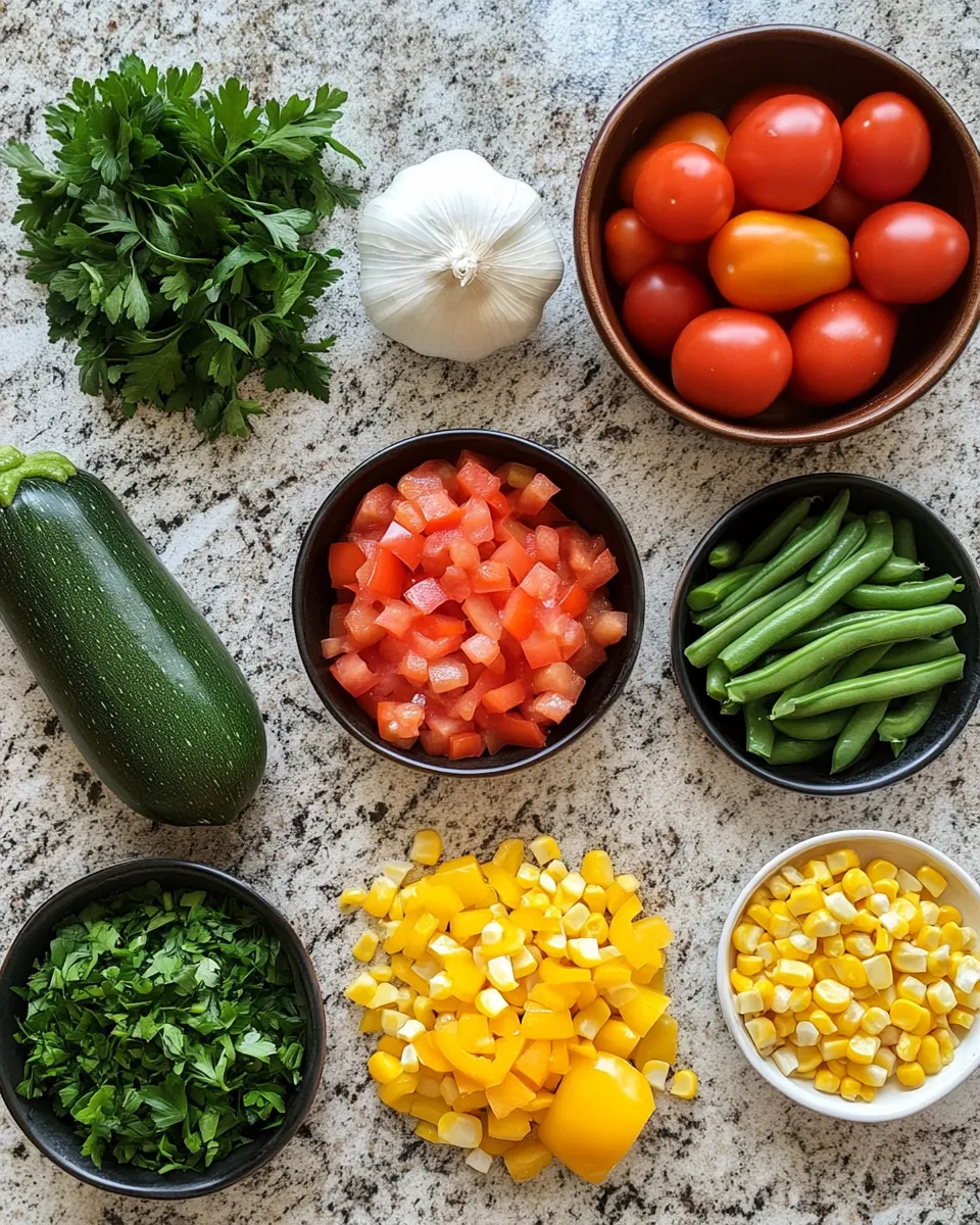 Ingredients for Savor the Season: Delightful Summer Vegetable Stew Recipes to Brighten Your Table