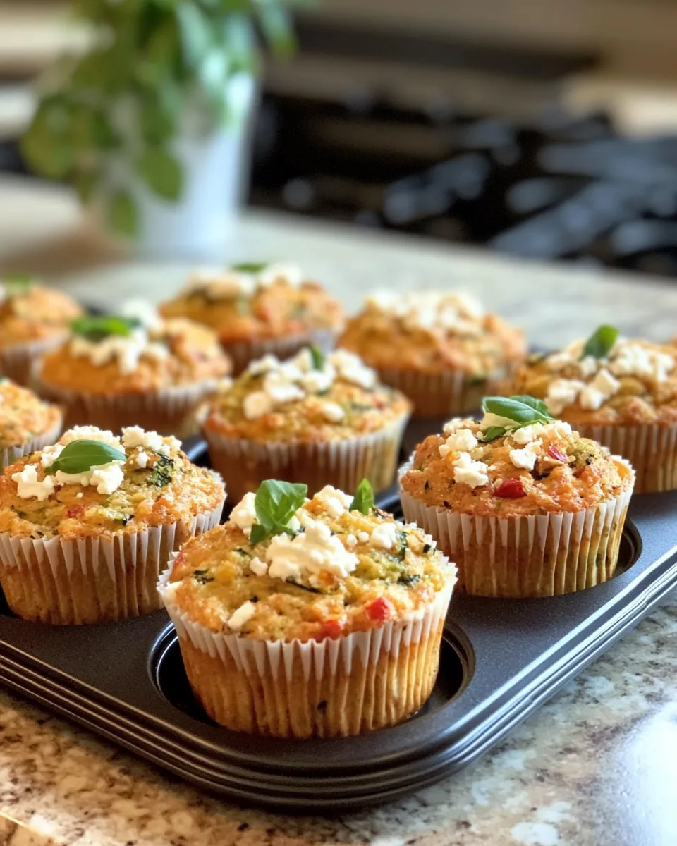 Ingredients for Savory Tomato Feta & Zucchini Muffins: A Delicious Twist on a Classic Snack