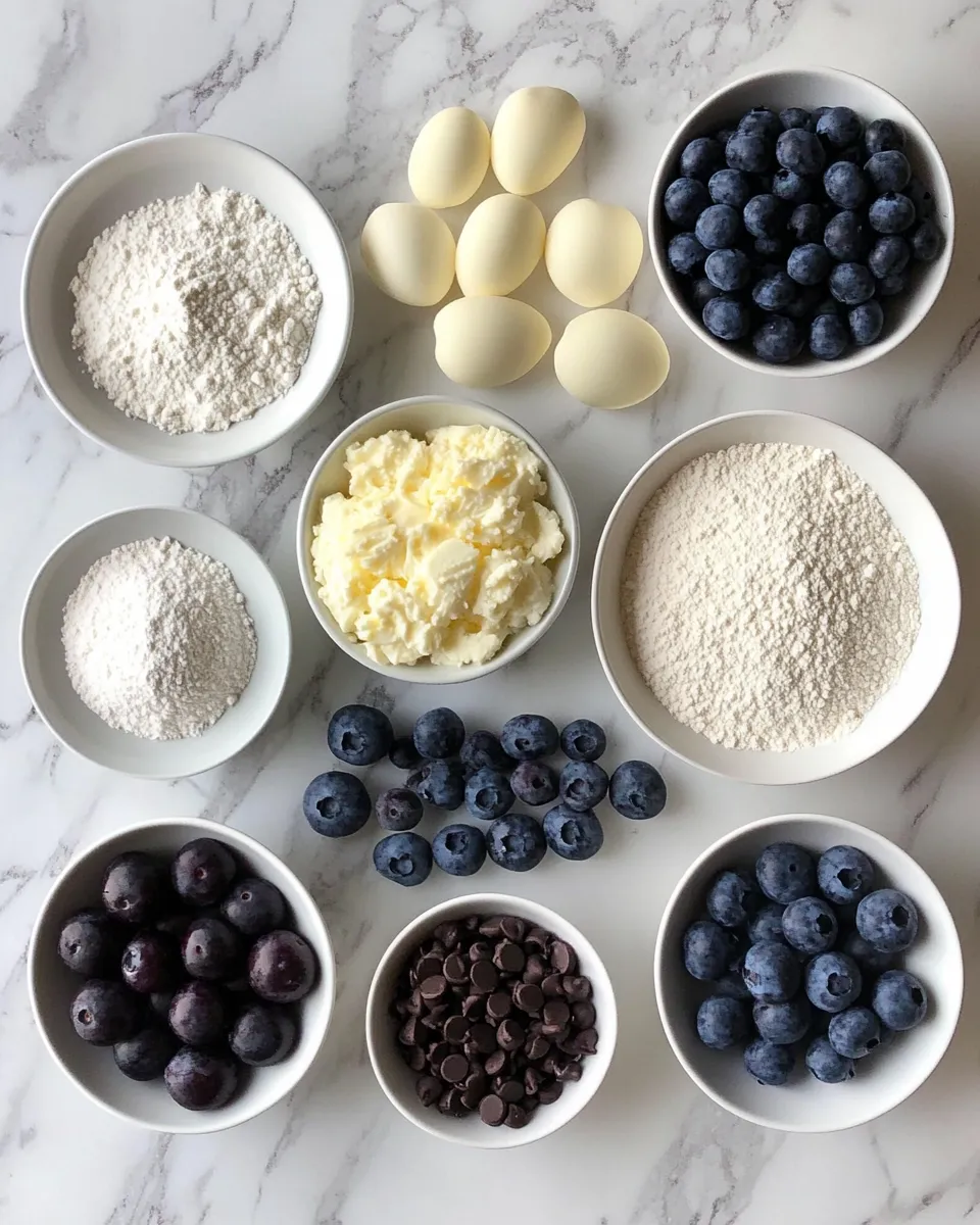 Ingredients for Indulge in Bliss: Irresistible White Chocolate Blueberry Cupcakes
