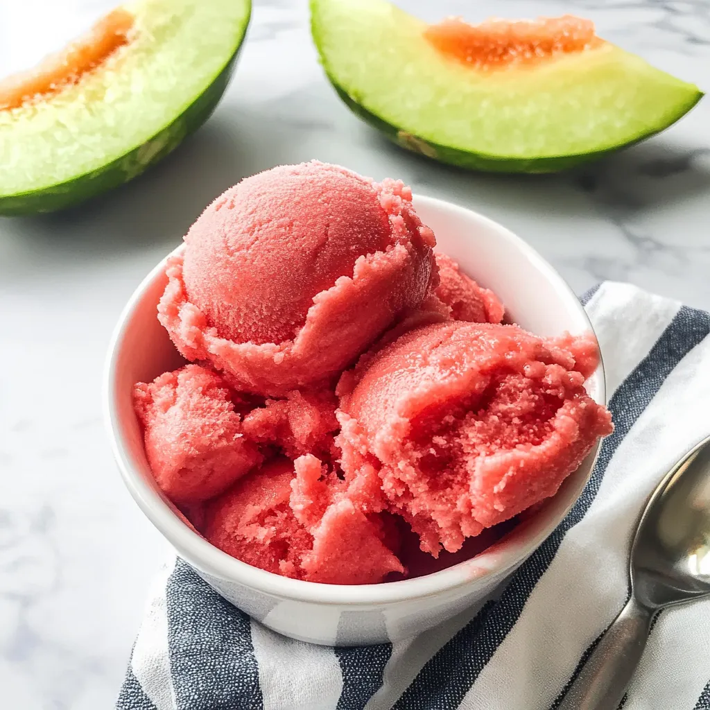 Photo of featured for Chill Out with This Easy 2 Ingredient Watermelon Sorbet