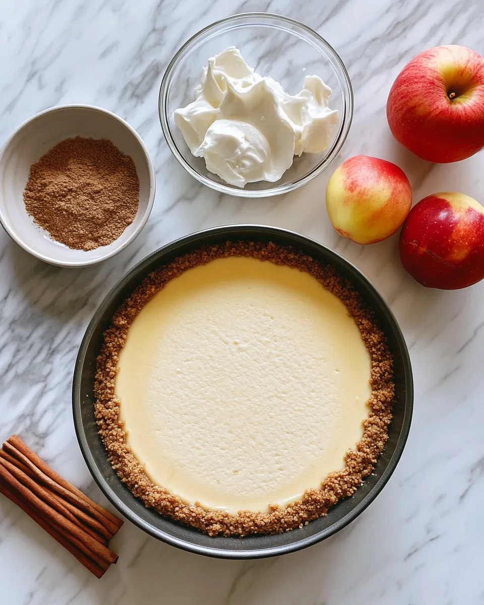Ingredients for Heavenly Apple Cider Cheesecake: A Fall Dessert Delight