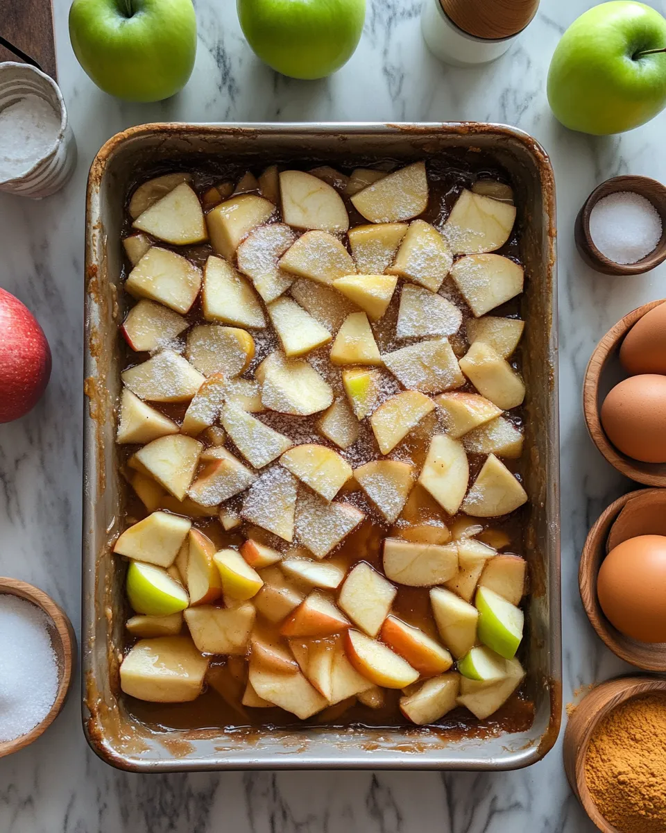 Ingredients for Irresistible Apple Slab Pie: A Slice of Autumn Bliss