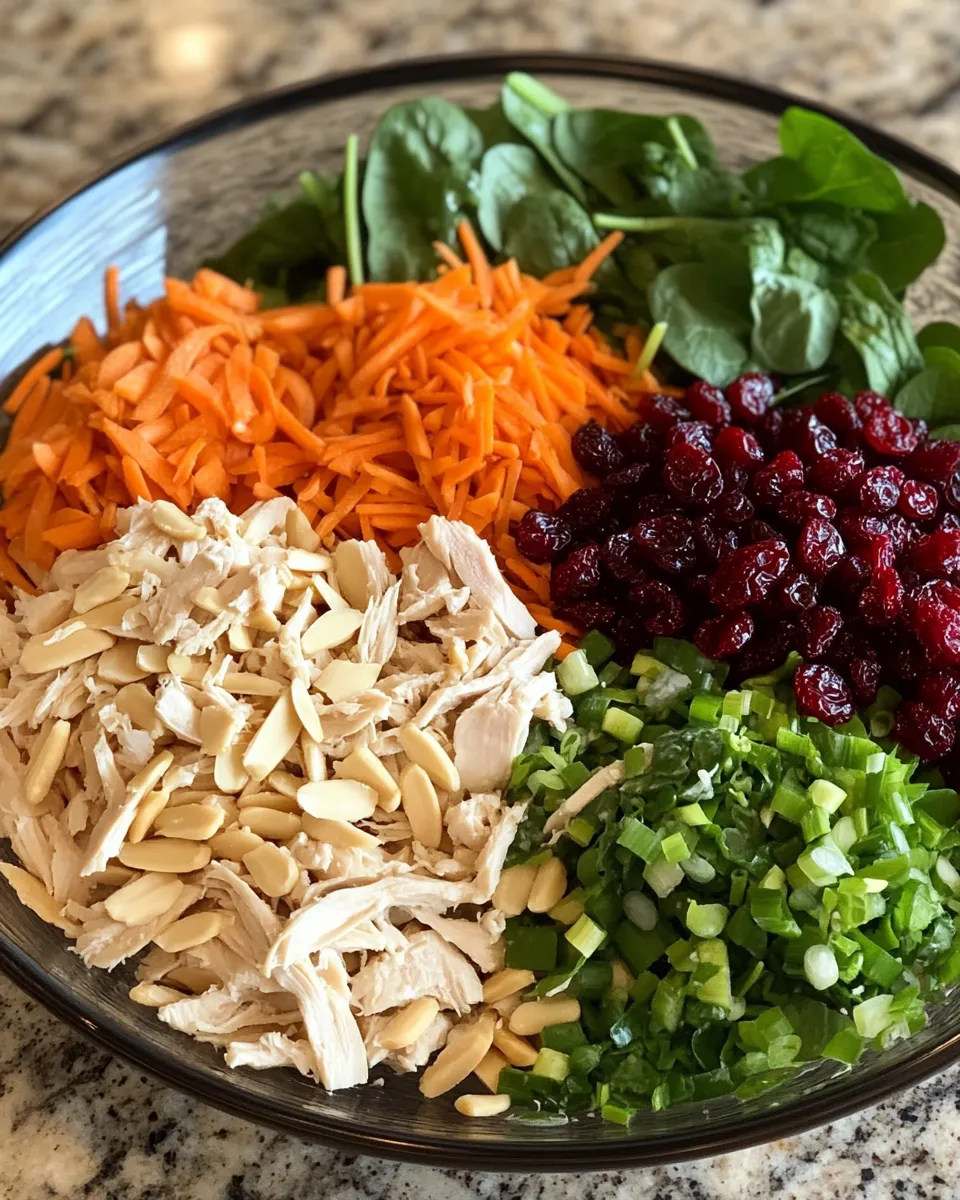 Ingredients for Savor the Fusion: Asian Chicken Cranberry Salad Delight