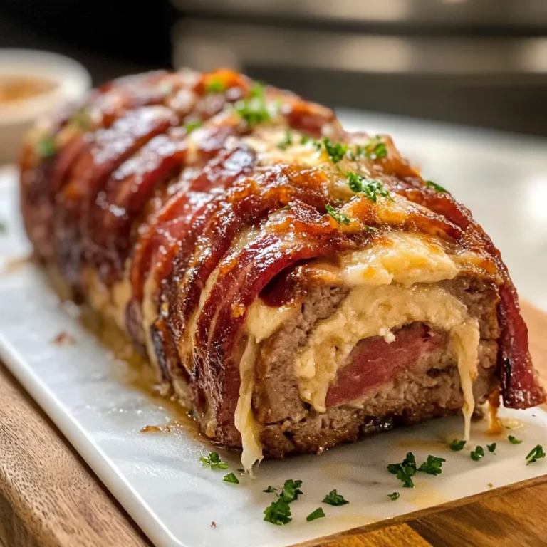 Photo of featured for Savor the Flavor: Irresistible Bacon Wrapped Meatloaf with Cheese