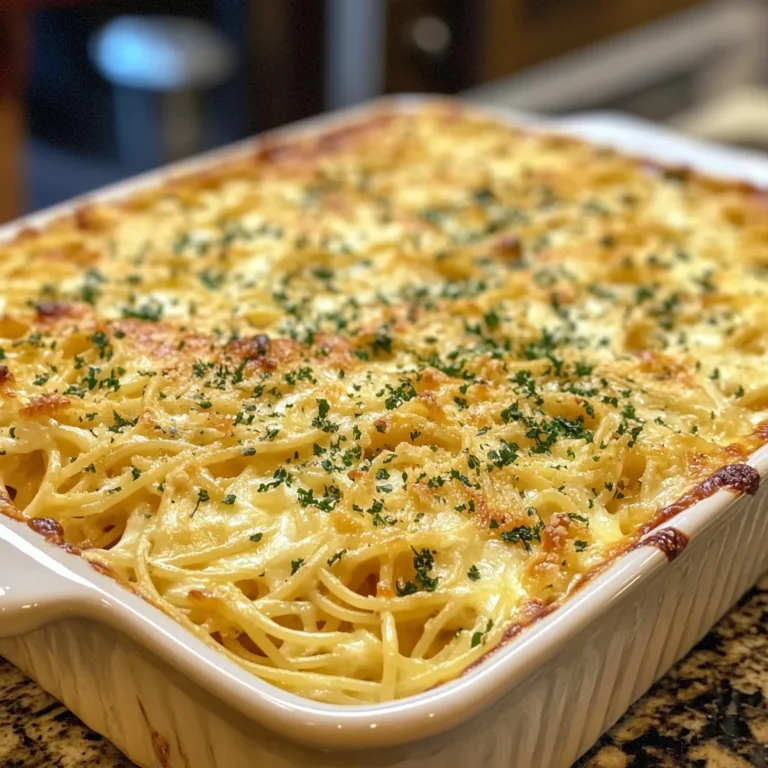 Photo of featured for Indulge in Cheesy Delight: Baked Cream Cheese Spaghetti Casserole Recipe