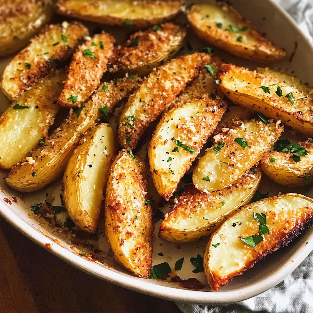 Photo of featured for Crispy Baked Garlic Parmesan Potato Wedges: The Ultimate Comfort Food Delight