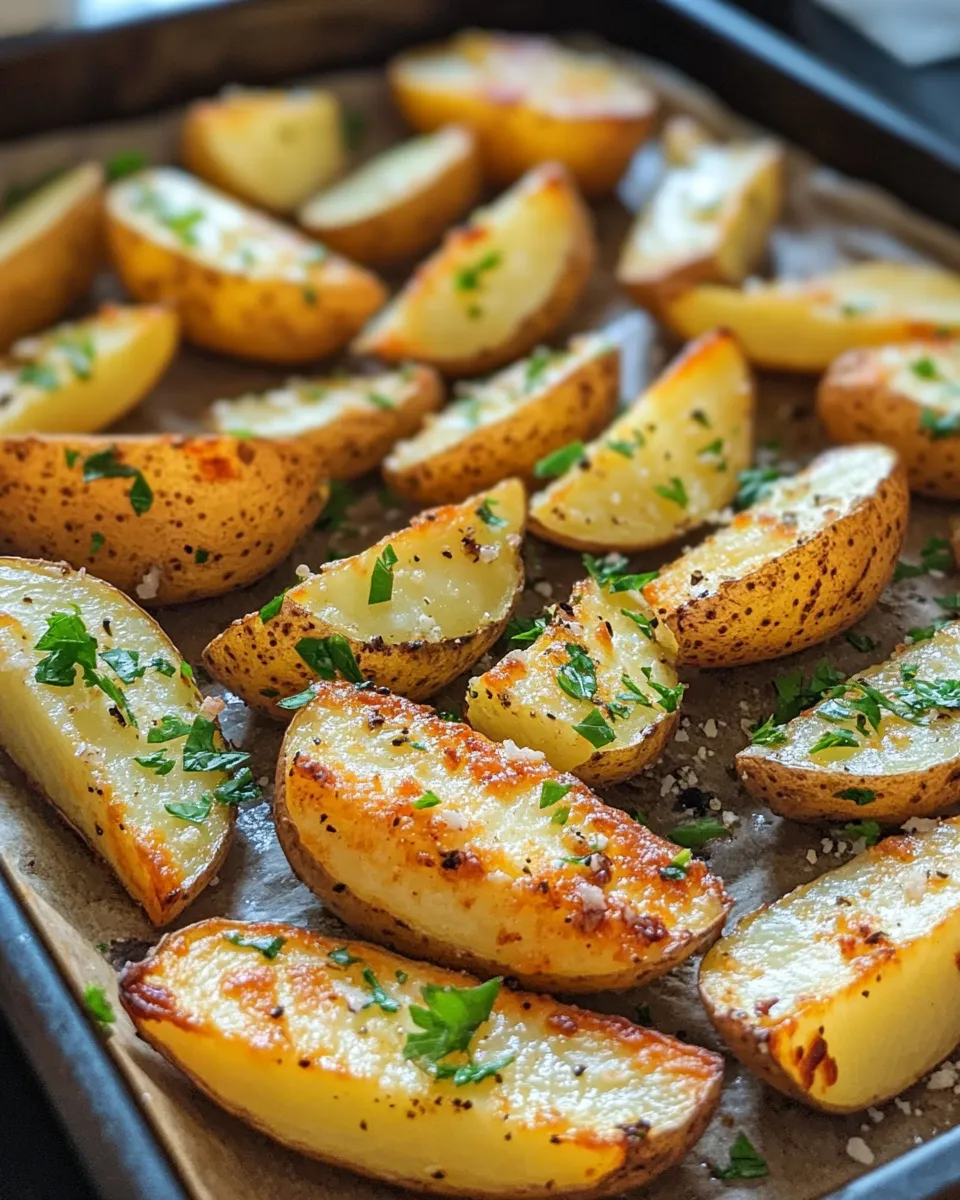 Ingredients for Crispy Baked Garlic Parmesan Potato Wedges: The Ultimate Comfort Food Delight