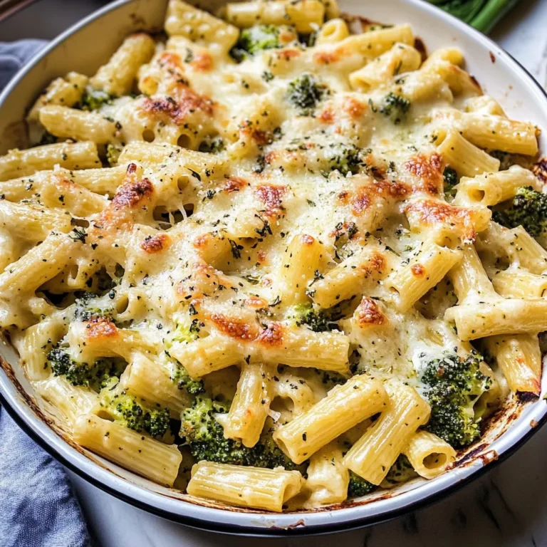Photo of featured for Cheesy Baked Ziti with Broccoli and Creamy Alfredo Magic