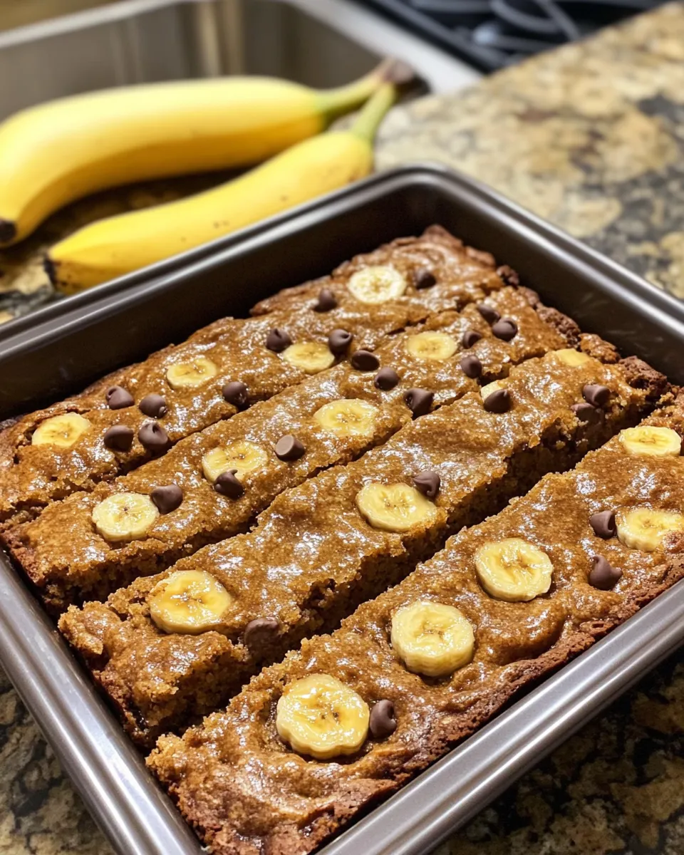 Ingredients for Delightfully Chewy Banana Bread Bars: A Slice of Heaven in Every Bite