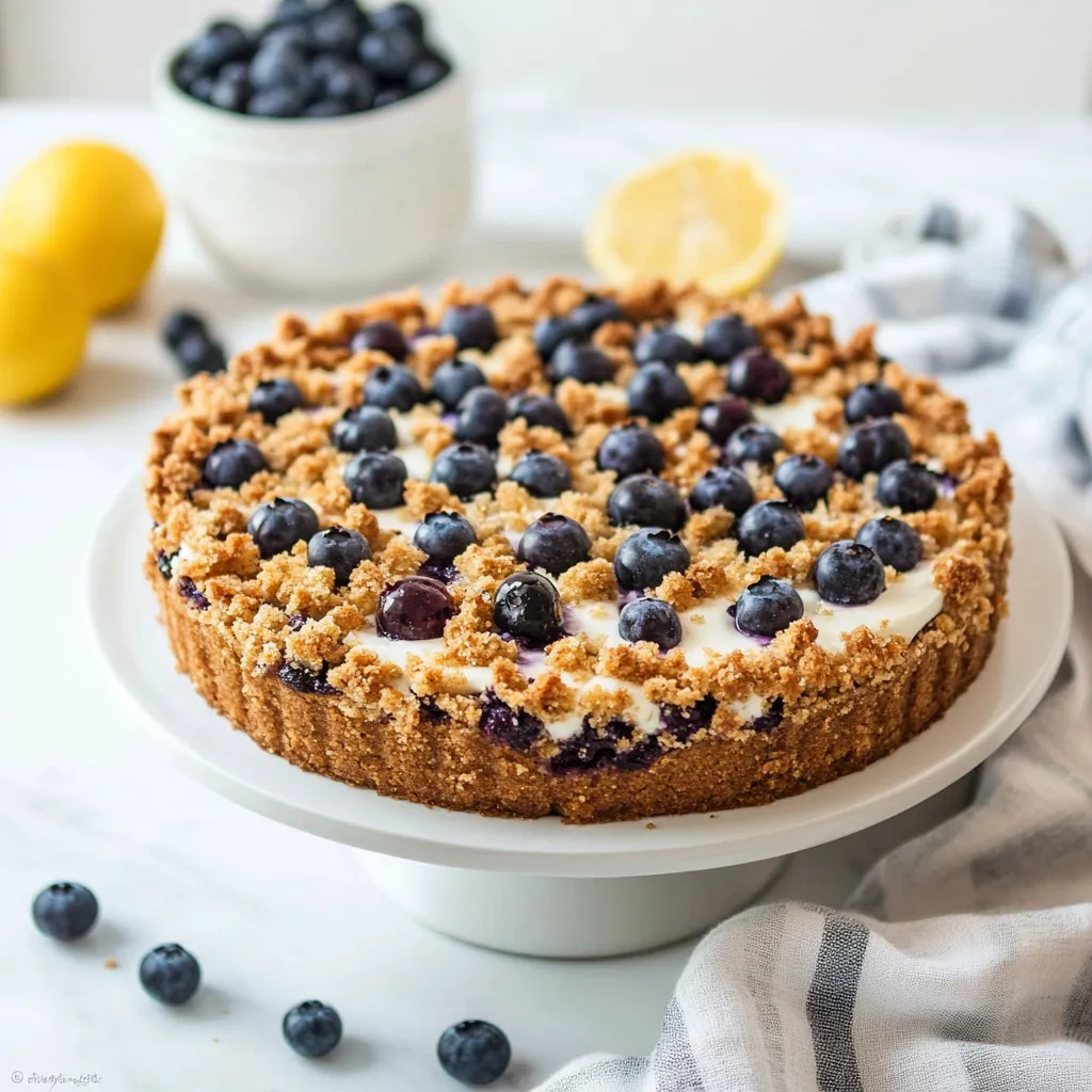 Photo of featured for Baking Bliss: Indulge in a Blueberry Lemon Crumble Cake Delight