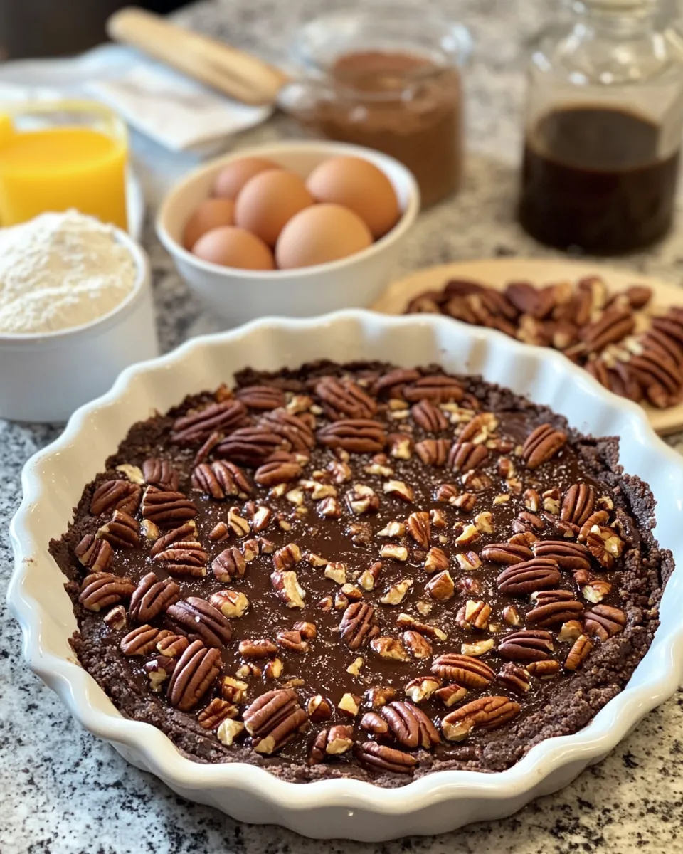 Ingredients for Decadent Delight: The Ultimate Brownie Pecan Pie Recipe