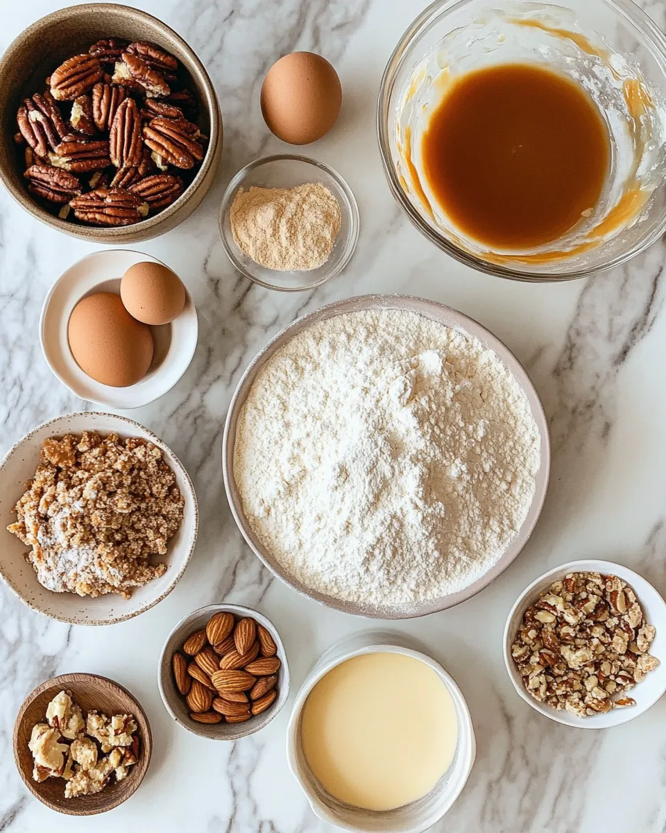 Ingredients for Irresistible Caramel Crunch Cake: A Sweet Symphony of Flavor and Texture