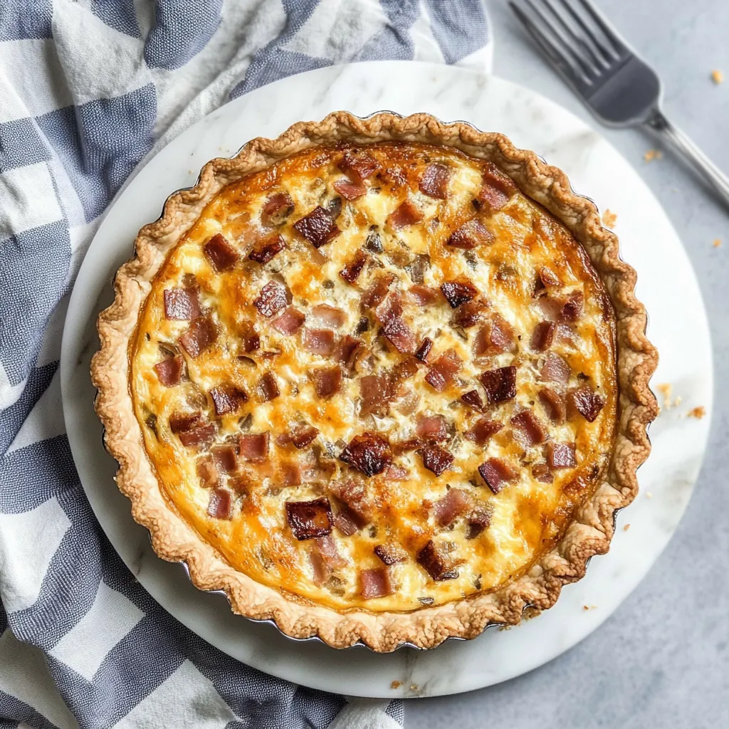 Photo of featured for Savory Bliss: Indulge in Caramelized Onion and Bacon Quiche
