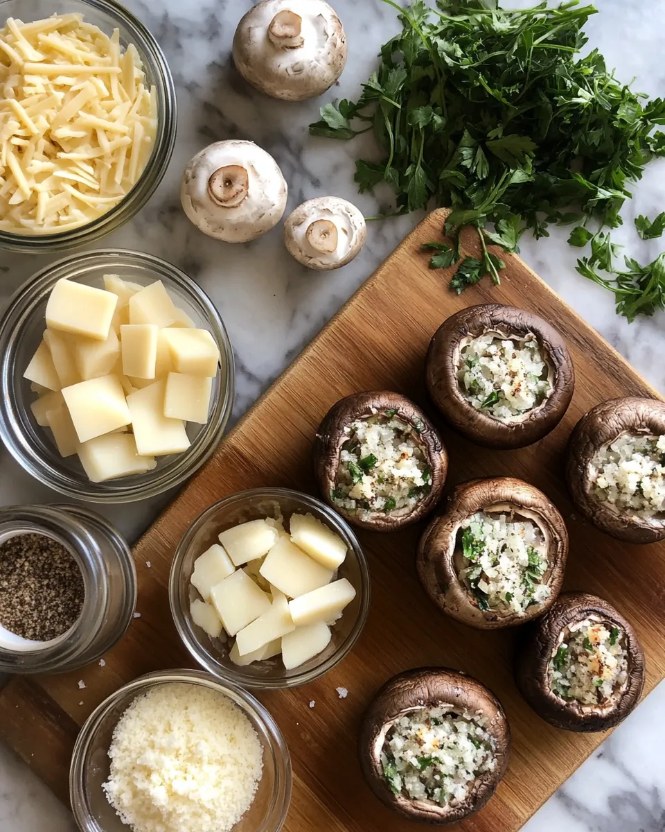 Ingredients for Decadent Delights: Caramelized Onion and Gruyère Stuffed Mushrooms That Will Wow Your Guests