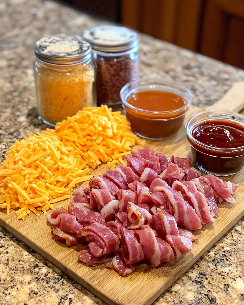 Ingredients for Cheddar BBQ Bacon Bombs: The Ultimate Flavor Explosion You Can't Resist