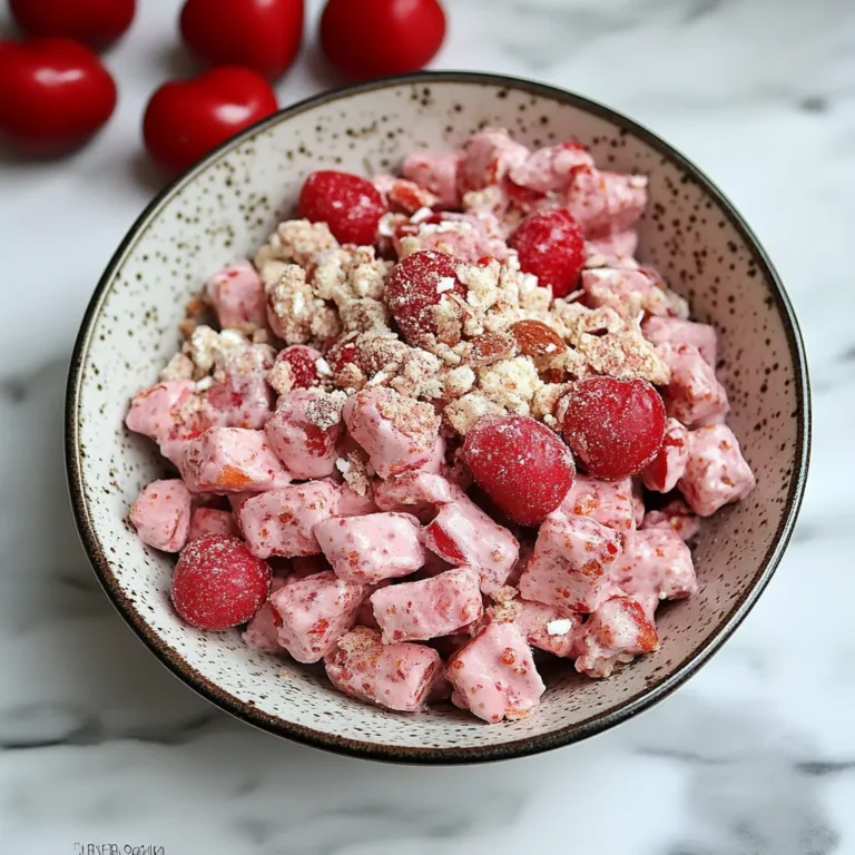 Photo of featured for Cherry Cheesecake Puppy Chow: A Sweet Twist on a Classic Treat