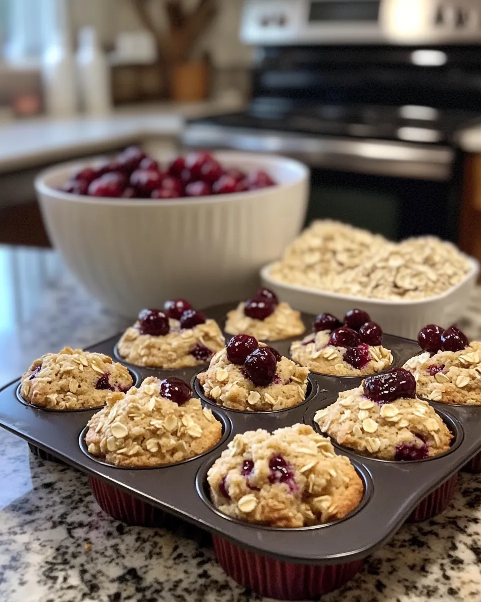 Ingredients for Cherry Cobbler Muffins: A Sweet Twist on a Classic Favorite