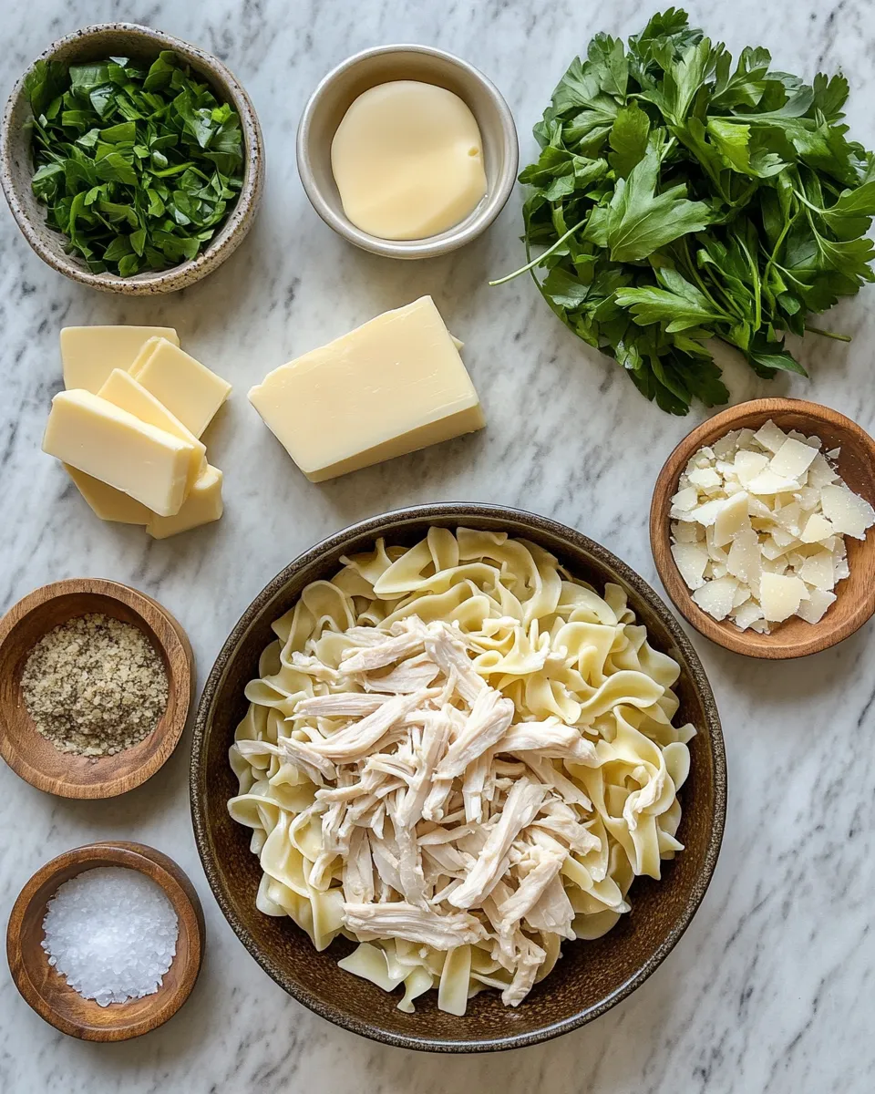 Ingredients for Creamy Chicken Buttered Noodles: A Comforting Delight in Every Bite