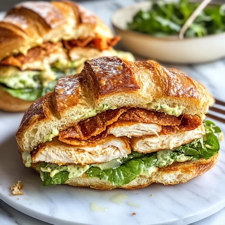Photo of featured for Irresistible Chicken Caesar Croissant Sandwich: A Gourmet Twist on a Classic Favorite