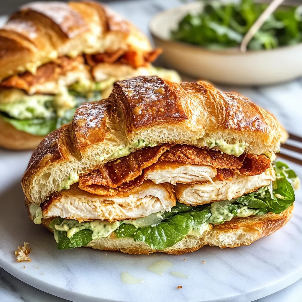 Photo of featured for Irresistible Chicken Caesar Croissant Sandwich: A Gourmet Twist on a Classic Favorite