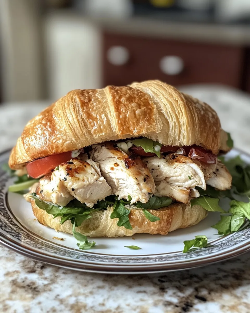 Ingredients for Irresistible Chicken Caesar Croissant Sandwich: A Gourmet Twist on a Classic Favorite