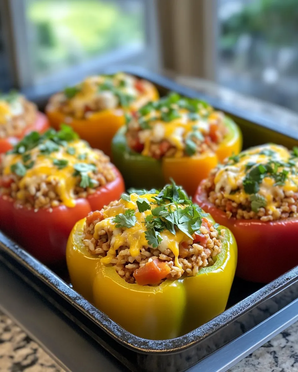Ingredients for Colorful Chicken Stuffed Bell Peppers: A Flavorful Feast in Every Bite