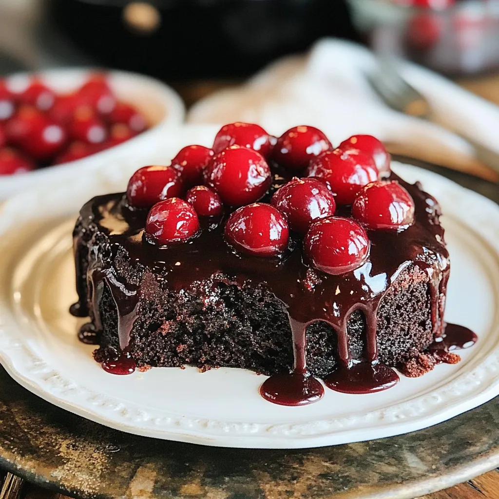 Photo of featured for Decadent Delights: Whip Up a Chocolate Cherry Upside Down Cake