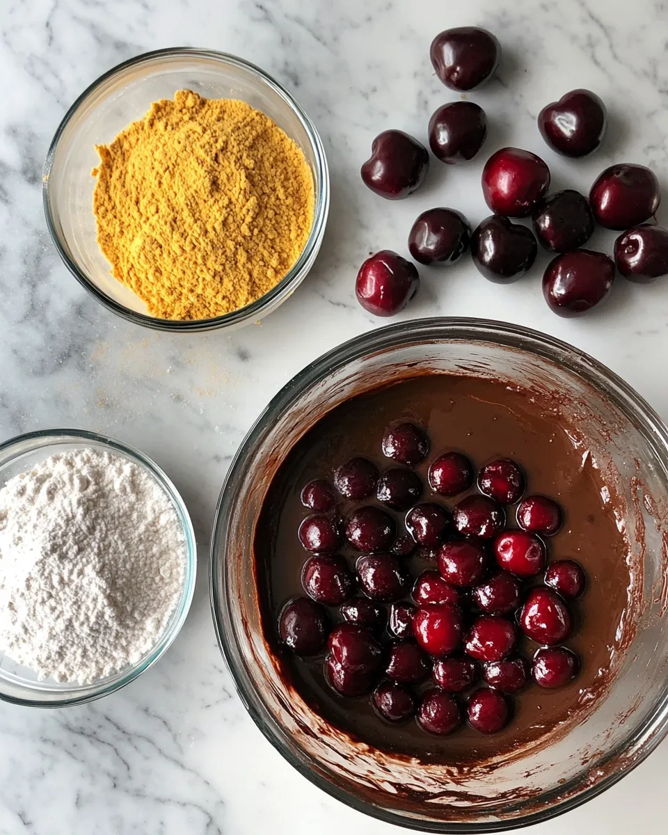 Ingredients for Decadent Delights: Whip Up a Chocolate Cherry Upside Down Cake