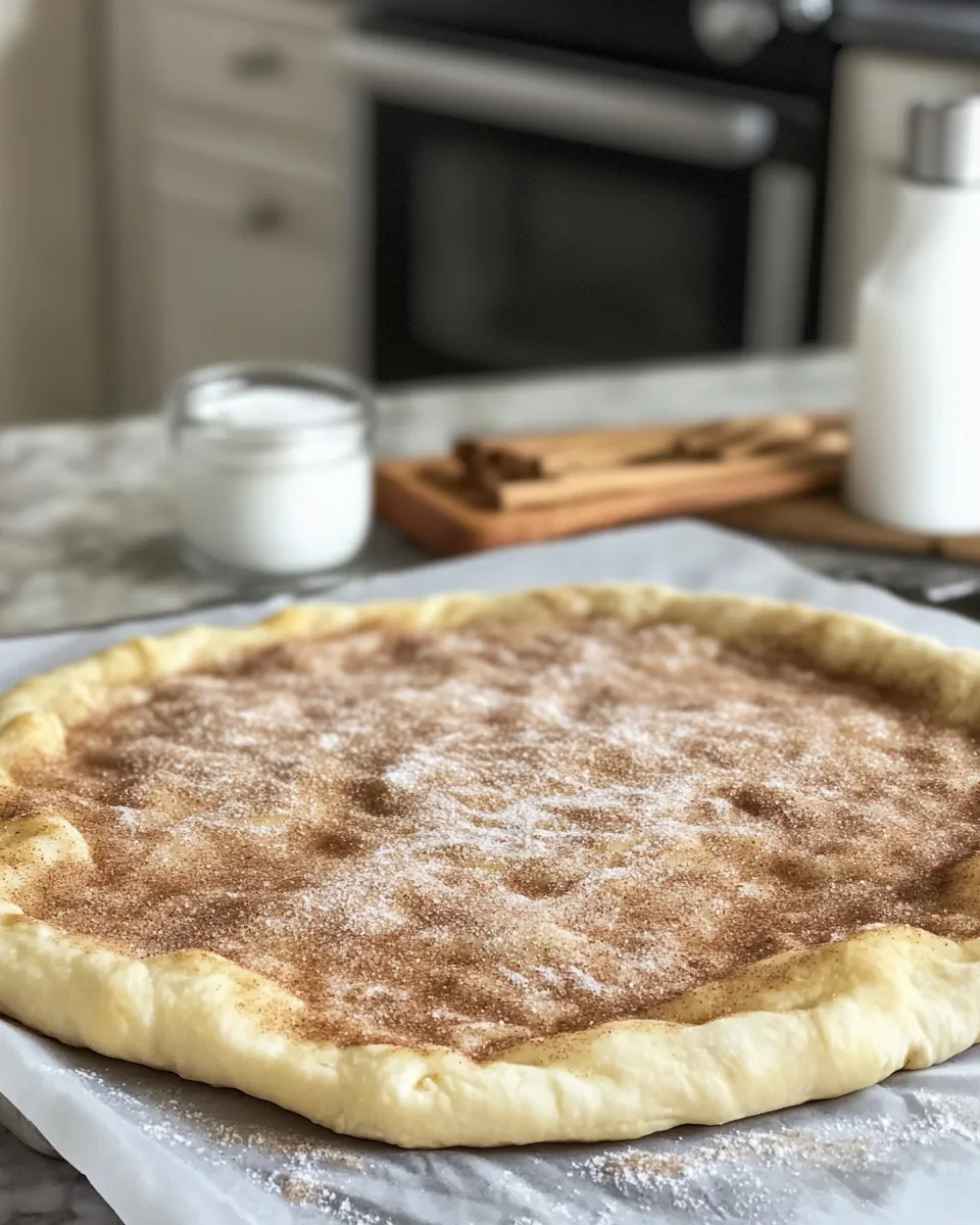 Ingredients for Sweet and Simple: Irresistible Cinnamon-Sugar Pizza with Crescent Rolls