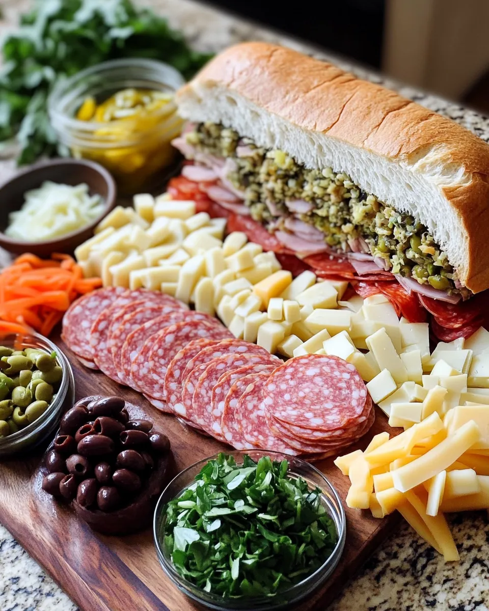 Ingredients for Mastering the Classic Italian Muffuletta Sandwich: A Flavorful Journey to New Orleans