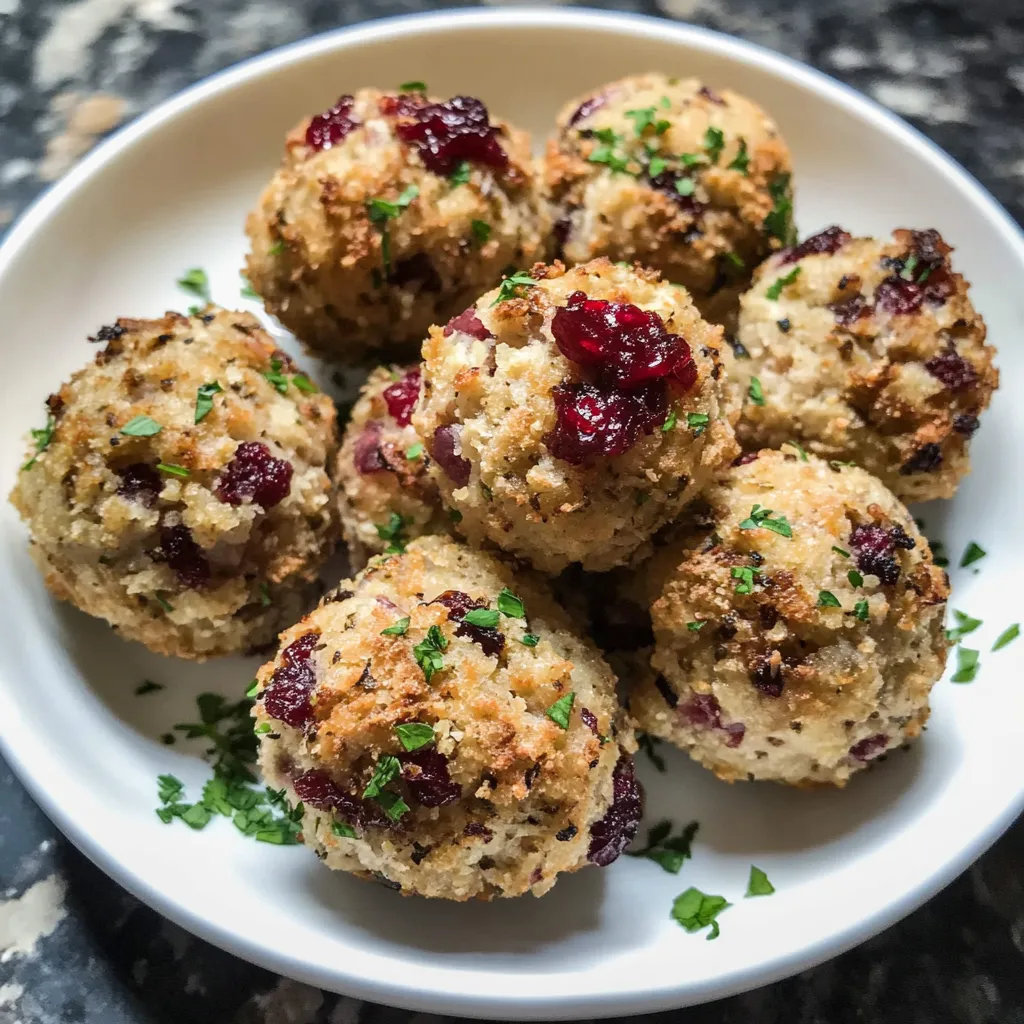 Photo of featured for Savory Delights: Irresistible Cranberry Turkey Stuffing Balls You Need to Try